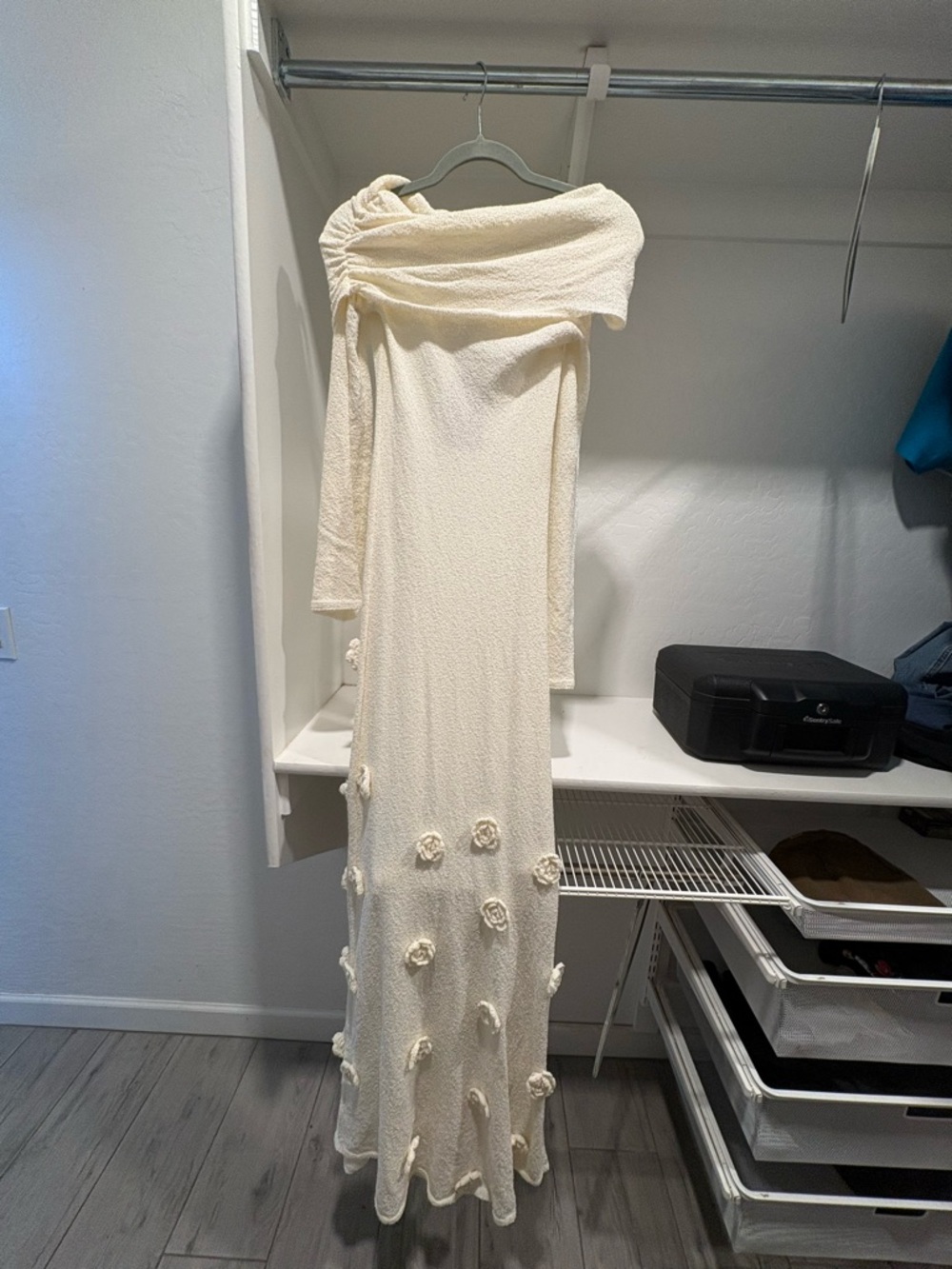 Meshki Kiki Off-Shoulder Maxi Dress in Ivory - Picture 4 of 5